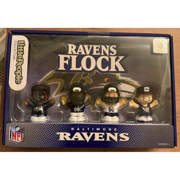 Fisher Price Little People NFL Collector‎ Ravens Flock Baltimore Ravens